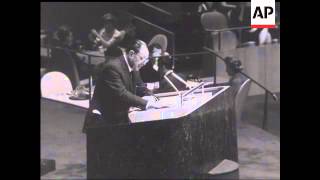 AYUB KHAN AT UNITED NATIONS  SOUND [upl. by Aicileb654]