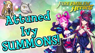 Fire Emblem Heroes Attuned Ivy and Rearmed Hortensia Summons [upl. by Eiramlehcar]