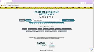 Eastern Shoshone Online Dictionary Demo [upl. by Arotak183]