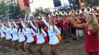 USC Marching Band GO TROJANS FIGHT ON Intro 2012 [upl. by Aleik253]