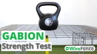 Gabion Strength Test Deflection Test with a Dumbbell [upl. by Annat]