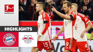 Kane To The Rescue  Bayern München  RB Leipzig 21  Highlights  Matchday 23 – Bundesliga 2324 [upl. by Rania485]