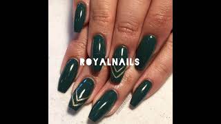 🔥 Elegant Emerald green Nail Designs for you 💓 Chic long and short October nails October nails💞 [upl. by Ragnar627]