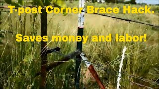 Tpost Fence Corners Cheap and Easy [upl. by Sidoon449]