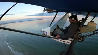 Flightstar Ultralight  Old Orchard Beach with Roger and his Kolb Ultralight Sunset Beaches [upl. by Oilut]