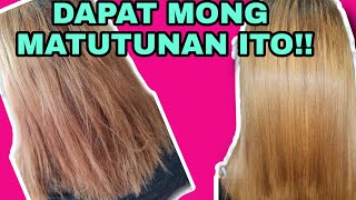 PAANO IREBOND ANG BLEACH HAIR  HOW TO REBOND BLEACH HAIR  Chading [upl. by Jestude]