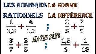 Maths 3ème  Les nombres rationnels Addition et Soustraction Exercice 36 [upl. by Winona]