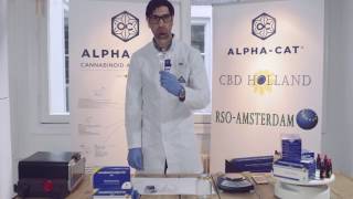 AlphaCAT Cannabinoid Analysis Test kit demo video [upl. by Nanaek]