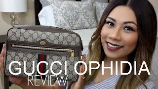 ♡ GUCCI OPHIDIA GG SUPREME SHOULDER BAG  REVIEW PROS CONS amp MOD SHOTS ♡ [upl. by Nonnaihr395]