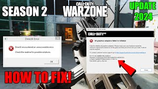 How To Fix Warzone 3 Season 2 GameShipexe error and DirectX crashing [upl. by Cirre]