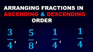 Comparing and Ordering Fractions  How to compare fractions  Fractions from least to greatest Easy [upl. by Ecirbaf]