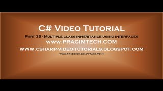 Part 35  C Tutorial  Multiple class inheritance using interfacesavi [upl. by Au]