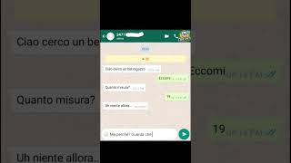 Ciao cercavo un bel ragazzo 😂 shorts whatsapp chat [upl. by Sivrat312]