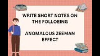 Anomalous Zeeman effect mdu kuk physics [upl. by Keith]