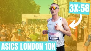 10000 RUNNERS take on the Asics LONDON 10K Race vlog [upl. by Dreher]