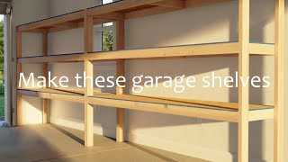 Simple Shelf Huge Difference Wood DIY Garage Shelf Plan [upl. by Sharleen]