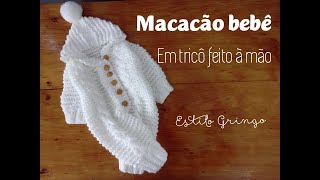 Macacão de Tricô para bebê [upl. by Smukler]