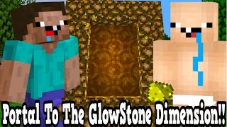 Minecraft How To Make A Portal To The GlowStone Dimension  GlowStone Dimension Showcase [upl. by Berky827]