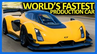 Forza Horizon 5  Worlds FASTEST Production Car FH5 American Car Pack [upl. by Ahtnammas88]