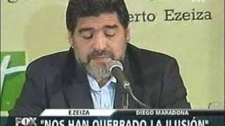 Diego Maradona quotGrondona me mintió y Bilardo me traicionóquot  28072010 [upl. by Yras]