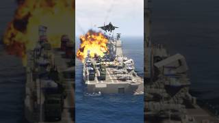 Israeli Navy Aircraft Carrier Badly Destroyed by Iranian Fighter jets in Jerusalem Sea Gta V [upl. by Lrigybab]