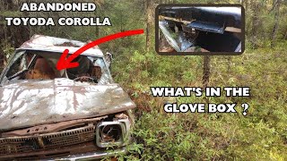 1971 Toyota Corolla found in the woods I wonder whats in the glove box [upl. by Raual]