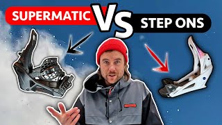 Burton Step Ons Versus Nidecker Supermatic Snowboard Bindings [upl. by Leunad265]