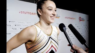 Nina Derwael BEL Interview  2019 World Championships  Podium Training [upl. by Brodench]