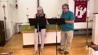 Shall We Gather at the River by Robert Lowry Barb Eshbach clarinet Pastor Cliff Eshbach alto sax [upl. by Oswell]