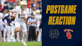 Notre Dame football vs USC Trojans postgame reaction show  Irish get HUGE win [upl. by Airdna232]