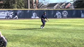 ODU Baseball Drills  Outfield Fungoman [upl. by Dreddy]