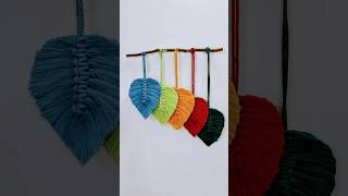 DIY macrame leaf wall hanging diy macrame craft wallhanging trending song shorts [upl. by Martinelli]