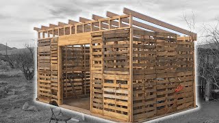 DIY Pallet Project Shed Build part 1 [upl. by Puna170]