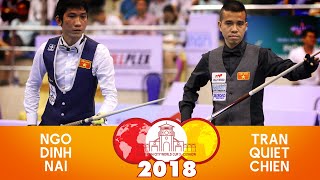 3Cushion HoChiMinh World Cup 2018  Ngo Dinh Nai vs Tran Quyet Chien [upl. by Tebazile141]