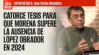 Entrevista  Monedero plantea 14 tesis para que Morena supere la ausencia de López Obrador en 2024 [upl. by Dolf909]