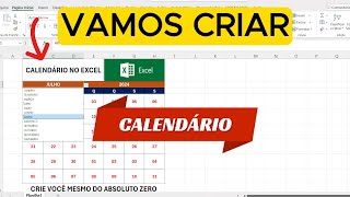 Como Criar Calendário no Excel usando fórmula passo a passo método rápido e fácil d criar Calendário [upl. by Noizneb]