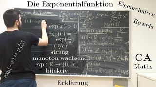 Exponentialfunktion  Beweis der Eigenschaften Erklärung Herleitung [upl. by Combes609]