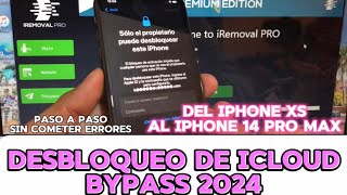 Desbloqueo de icloud bypass 2024 iPhone Xs al 14 Pro Max [upl. by Arline378]