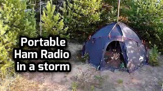 Off Grid Ham Radio in a storm [upl. by Itnahs]