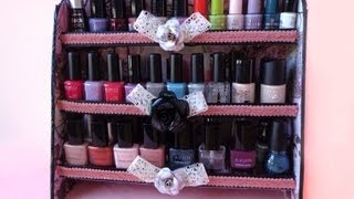 Espositore porta smalti fai da te  Nail polishes Expositor diy [upl. by Liponis]