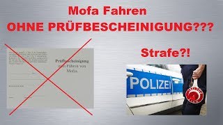 Mofa Fahren OHNE PRÜFBESCHEINIGUNG Erwischt [upl. by Lerad721]