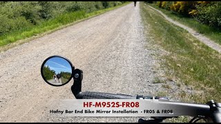 Hafny FR05FR08 MultiAngle Adjustable Bar End Bike Mirror Installation [upl. by Nerw]