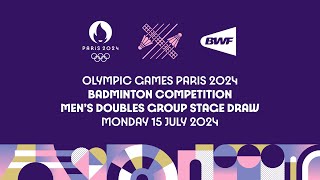 Olympic Games Paris 2024 Badminton Competition Mens Doubles Group Stage Draw [upl. by Cathi]