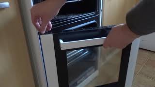 Cooker lower oven door removal and refitting  outward side opening [upl. by Toblat]