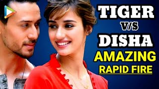 Tiger Shroff  Disha Patanis COMPETITIVE Rapid Fire On Salman Khan  Ranveer Singh Shraddha Kapoor [upl. by Czarra]