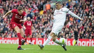 Liverpool Legends 32 AC Milan  Fowler flick Pirlo freekick and a Steven Gerrard winner [upl. by Sicular]