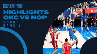 OKC Thunder vs New Orleans Pelicans  Round 1 Game 2 Highlights  NBA Playoffs  April 24 2024 [upl. by Westhead]