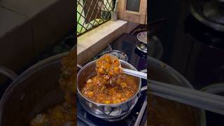 paneer gravy manchurian with garlic rice at home indiangravy food shorts [upl. by Alius]