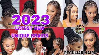 Latest New Unique Braids Hairstyles For WomenAfrican American hairstyles  Peculiar Hair [upl. by Ahsikan915]