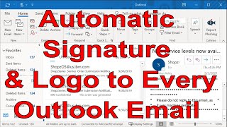 How to Add Your Signature Automatically To All Outlook Emails [upl. by Dlorag]